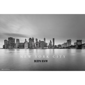 Plagát, Obraz - New York City Skyline, (61 x 91.5 cm)