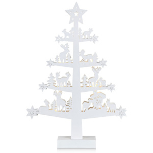 Biela svietiaca dekorácia Markslöjd Prince, výška 47 cm