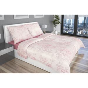 Glamonde luxusné saténové obliečky Torino s ružovým vzorovaním, pre dosiahnutie maximálne romantickej atmosféry 140×220 cm