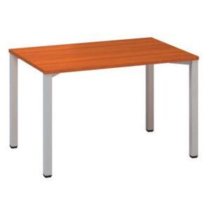 Konferenčný stôl Alfa 420 so sivým podnožím, 120 x 80 x 74,2 cm, rovné vyhotovenie, dezén čerešňa