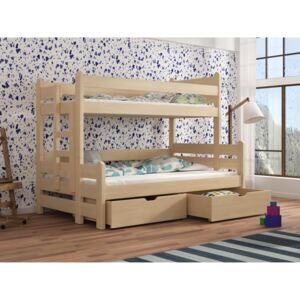 Detská poschodová posteľ 90 cm Bivi (borovica). Akcia -31%. Vlastná spoľahlivá doprava až k Vám domov
