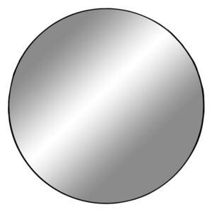 Dizajnové okrúhle zrkadlo Cara s čiernym rámom 80 cm