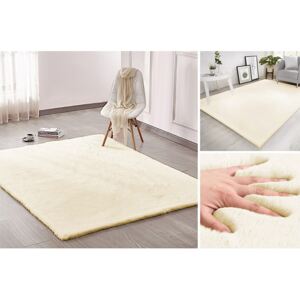 Krémovo-biely koberec Rabbit 120x170cm