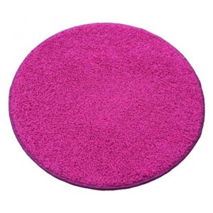 Vopi koberce akcia: 200x200 cm Kusový guľatý koberec Color shaggy ružový - 200x200 kruh cm