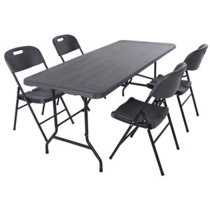 TENTINO VÝHODNÝ SET stôl + 4x stolička IMITÁCIA DREVA