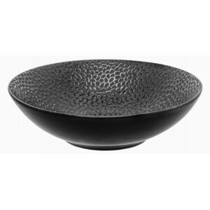 Lunasol - Hlboký tanier štruktúrovaný Coupe čierno-sivý 19,5 cm - Flow (491226)