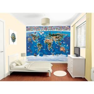 Walltastic Mapa Světa - fototapeta na stenu 305x244 cm305x244 cm