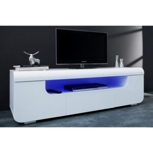 TV-skrinka 37869 150cm LED Biely vysoký lesk-Komfort-nábytok