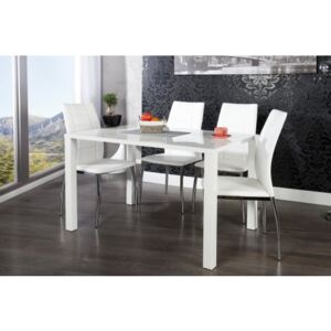 Jedálenský stôl 22928 120x80cm Biely Vysoký lesk-Komfort-nábytok