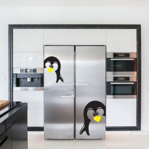 GLIX Tučniak - nálepka na chladničku Čierna 30 x 40 cm
