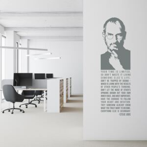 GLIX Steve Jobs - samolepka na zeď Šedá 30 x 100 cm