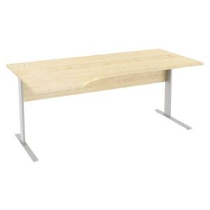 Ergo kancelársky stôl Abonent, 180 x 100 x 75 cm, ľavé vyhotovenie, dezén javor