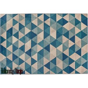 0,80x1,50m - Kusový koberec Capri 32381/6287 modrý geometrický