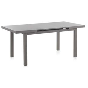 Sivý rozkladací jedálenský stôl Geese Pate, dĺžka 140 × 180 cm