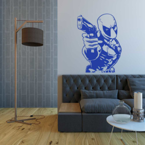GLIX Deadpool - samolepka na stenu Modrá 20x15 cm