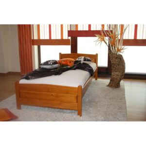 Vyvýšená posteľ JOANA + rošt ZADARMO, 120 x 200 cm, jelša-lak