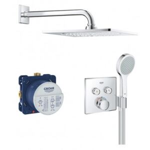 GROHE sprchový set 5v1 Grohtherm SmartControl Perfect s hranatým podomietkovým termostatom. 254 mm, chróm 34742000