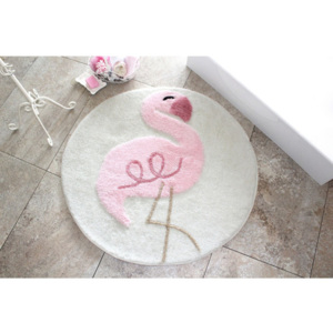 Kúpeľňová predložka Pink Flamingo, Ø 90 cm