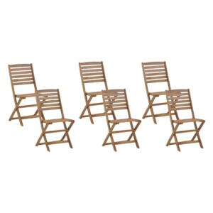 Set 6 ks. záhradných stoličiek TALAVO (svetlé drevo). Akcia -26%. Vlastná spoľahlivá doprava až k Vám domov