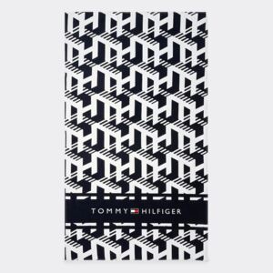 Tommy Hilfiger čierno-biela osuška Towel