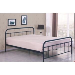 Čierna kovová posteľ H55 - 90x200cm