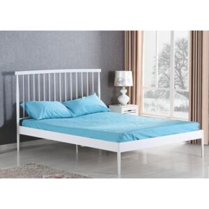 Biela kovová posteľ H51 - 160x200cm