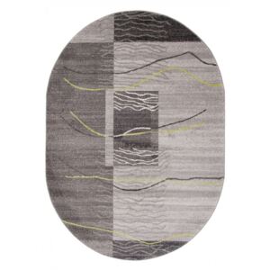 Kusový koberec Feder šedý ovál, Velikosti 80x150cm