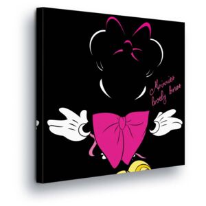 Obraz na plátne - Disney Minnie Mouse Silhouette in Black 40x40 cm