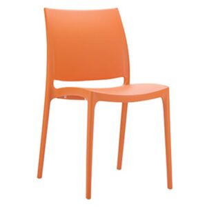 Plastová stolička May (SET 4 ks) Farba Oranžová