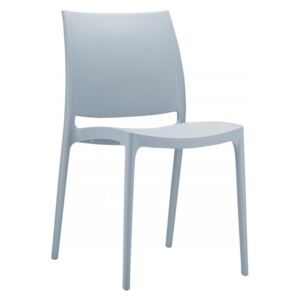 Plastová stolička May (SET 4 ks) Farba Svetlo sivá
