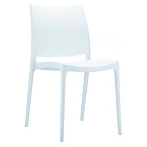 Plastová stolička May (SET 4 ks) Farba Biela