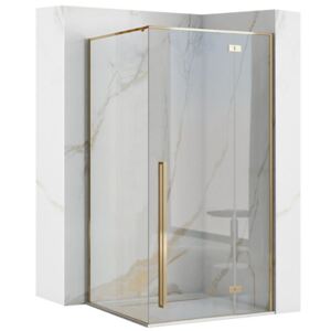 REA - FARGO GOLD sprchový kút 90 x 90 x 195 cm, zlatý, číre sklo, REA-K4903