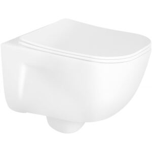 MEXEN MARGO, závesné wc s pomaly padajúcim WC sedátkom, 51 x 35 cm, biela, 30420900