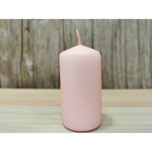 Sviečka valec matná rúžová 4x8cm