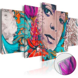 Obraz na skle Bimago - Colourful Coquette 100x50 cm