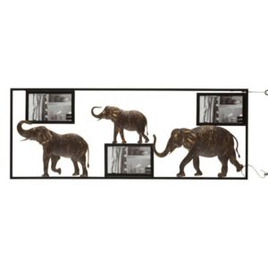 Fotorámik hnedý kovový so slonmi 2ks set BITTERSWEET