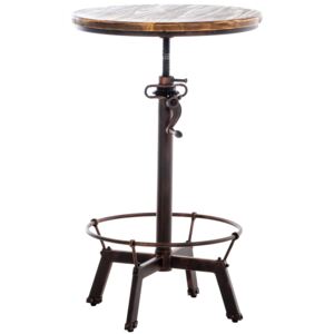Kovový barový stôl Malita v industriálnom štýle ~ v84-102 x Ø59 cm Farba Bronzová