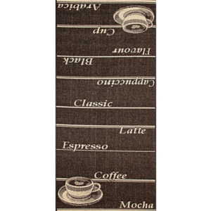Kusový koberec Coffee hnedý, Velikosti 80x200cm