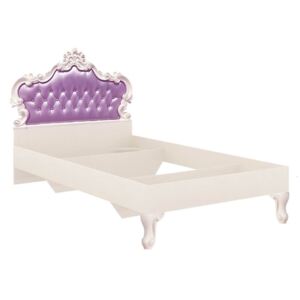Detská posteľ Comtesa 120x200cm - alabaster/fialová