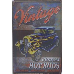 Ceduľa Vintage Hot Rods 30cm x 20cm Plechová tabuľa