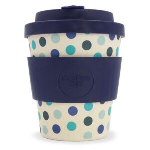 Ecoffee cup Blue Polka, bambusový hrnček, 240 ml