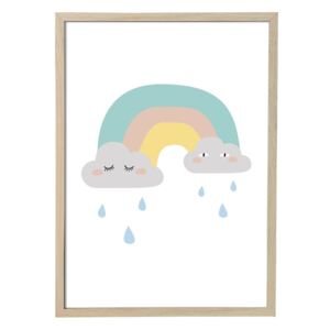 Nástenný plagát v prírodnom ráme Bloomingville Mini Saida Frame, 55 x 75 cm