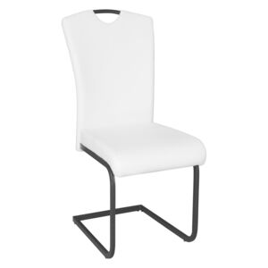 Jedálenská čalúnená stolička TREVISO, biela/čierna
