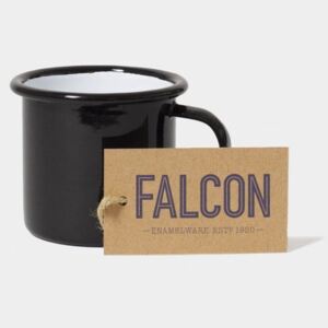 Čierna smaltovaná šálka na espresso Falcon Enamelware, 160 ml