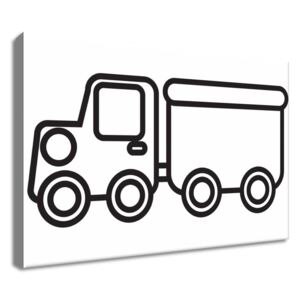 Gario Omaľovánka na plátne Traktor s vlečkou 30x20cm