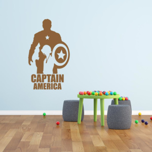 GLIX Avengers Captain America - samolepka na stenu Hnedá 90x50 cm