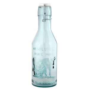 Sklenená fľaša z recyklovaného skla na mlieko Ego Dekor Authentic, 1 l