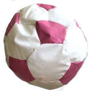 Futbalová lopta S - sedací vak ružovo biela