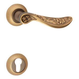 Dverové kovanie COBRA MYSTIC-R (OFS/OF) - BB kľučka-kľučka otvor pre obyčajný kľúč/OFS/OF(bronz česaný/bronz hnedý tmavý)