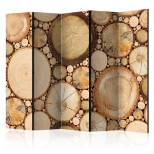 Paraván Wood grains Dekorhome 225x172 cm (5-dielny)